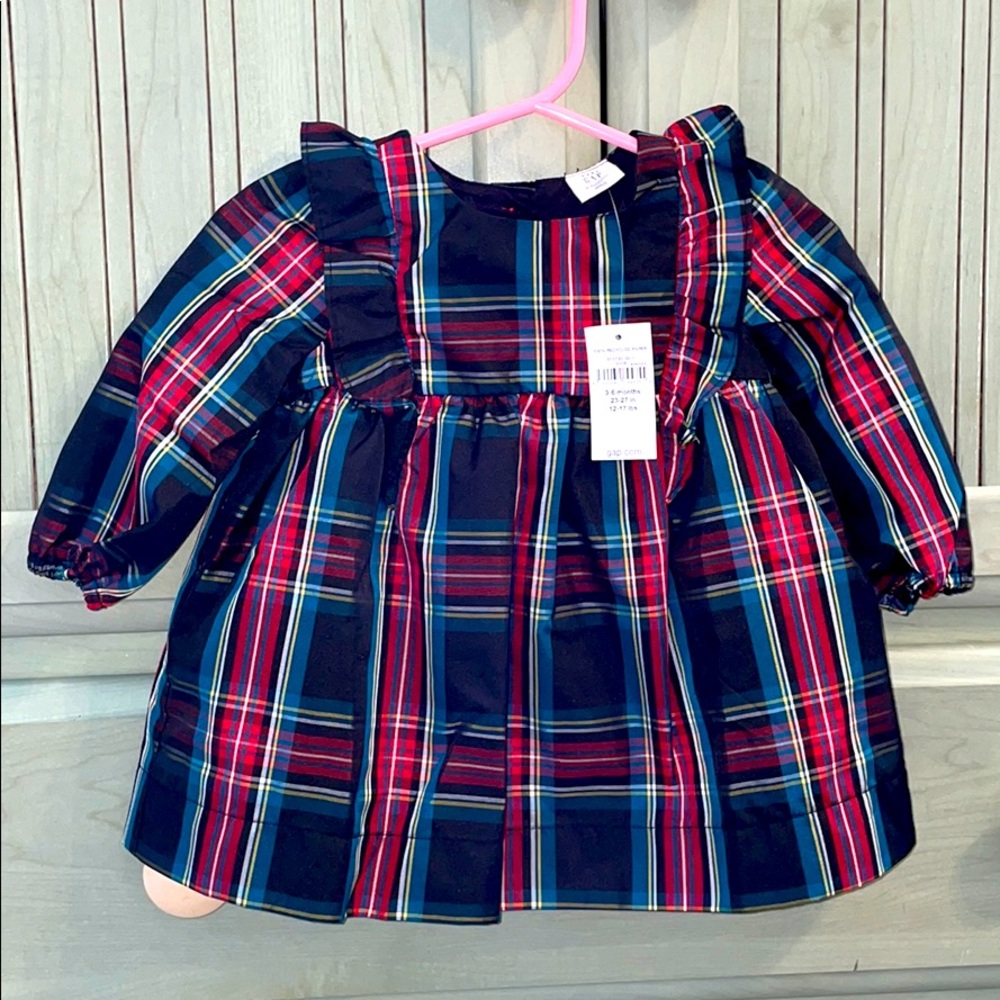 GAP Baby 3-6 Month Holiday Plaid Dress